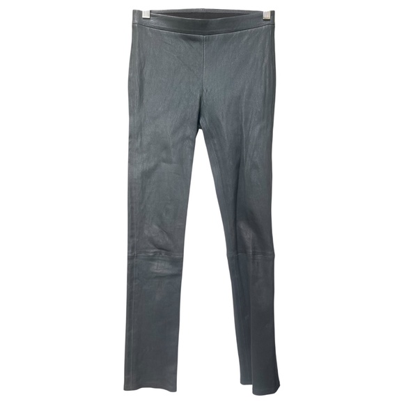 The Row Pants - The Row Lambskin Leather Gray Moto Leggings size 25 Slimming Pants Women's